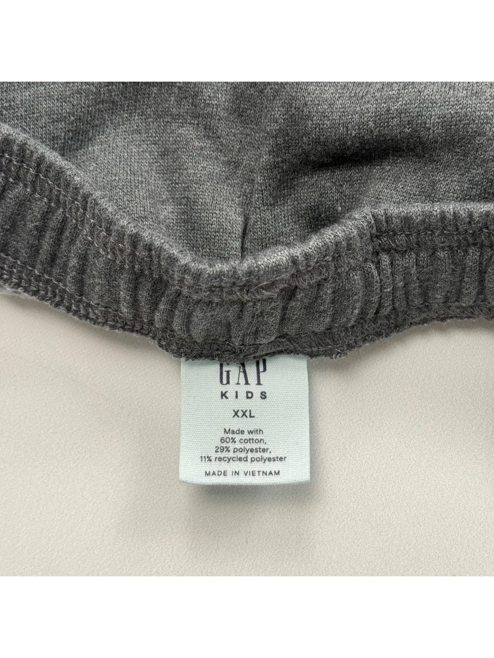 GAP Sweatpants Charcoal Logo Elastic Cuffs - Boys XXL